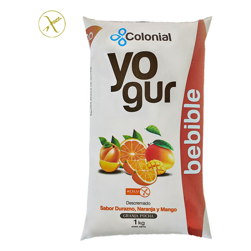 Yogur Naranja Durazno Mango Colonial 1 L