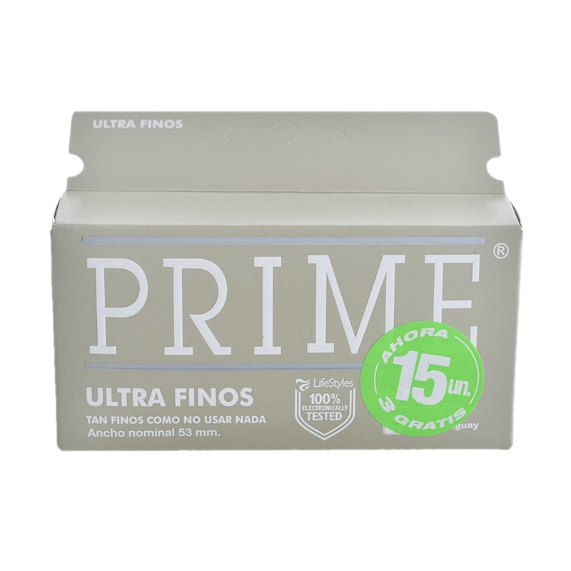 Preservativos Prime Ultrafino 12 Unidades
