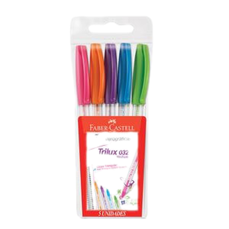 Boligrafo Faber Castell 032 Trilux 5und Colores