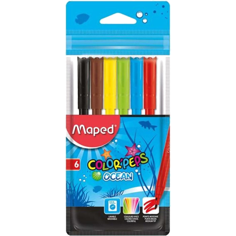 Marcadores Maped Ocean 6 Unidades