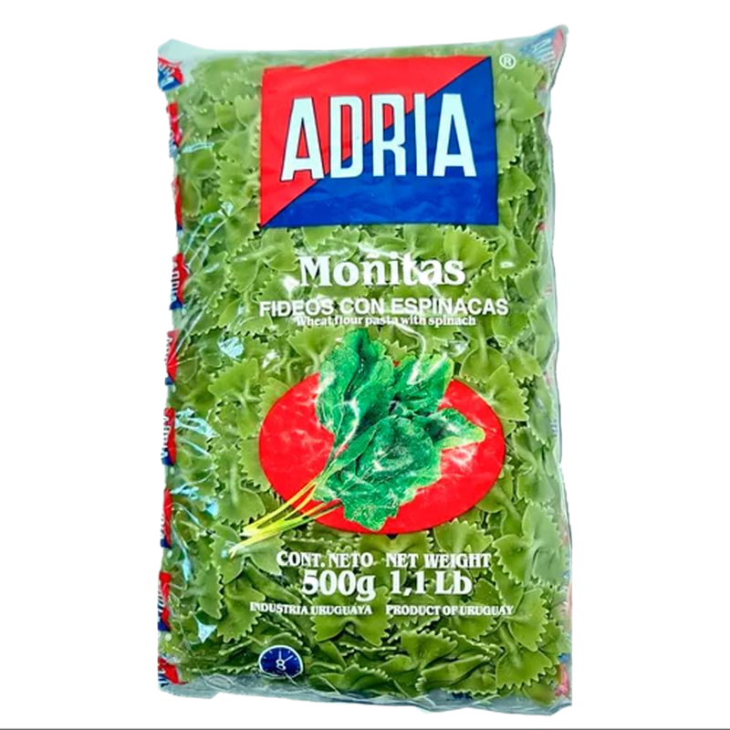 Fideos Espinaca Adria Moñitas 500 G