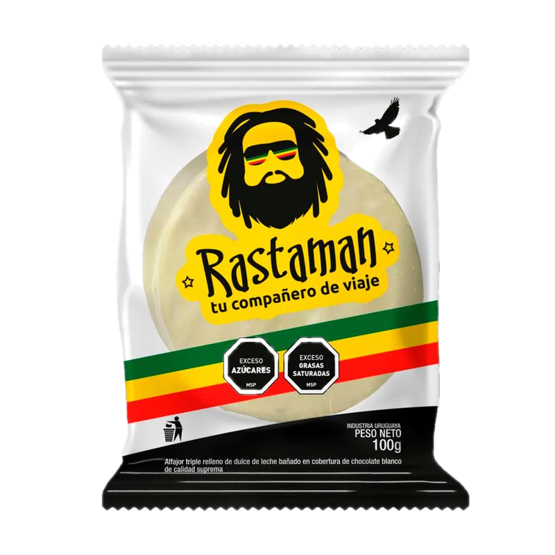 Alfajor Rastaman Chocolate Blanco 100 G