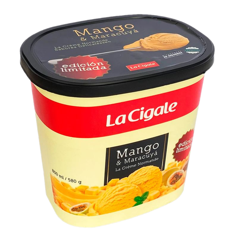 Helado Mango Y Maracuyá La Cigale 800 Ml