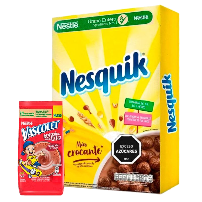 Cereal Nesquik Matinal 210 G+ Vascolet 80 G Regalo