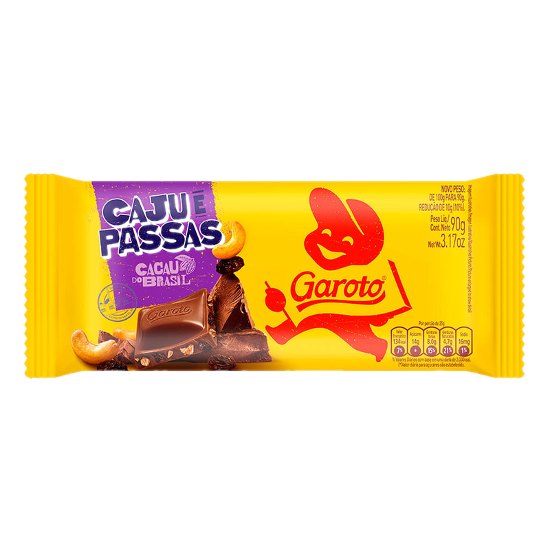 Chocolate De Castañas Y Pasas Garoto 100 G