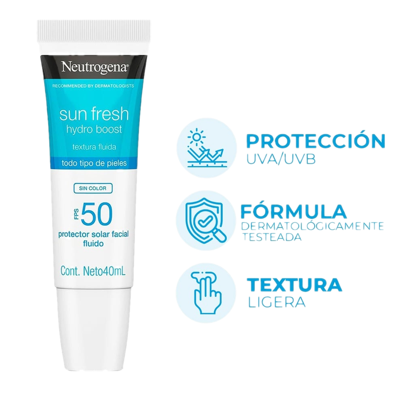 Protector Solar Facial Neutrogena Sun Fresh Hydro Boost Fps50 40 Ml