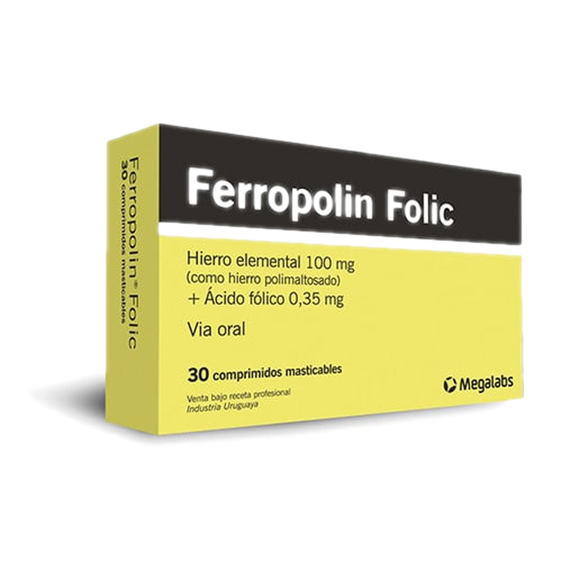 Ferropolin Folic 30 Comprimidos Masticables