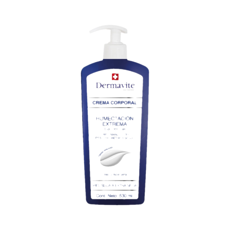 Crema Corporal Dermavite Hidratación Extrema Urea Y Aloe 530 Ml