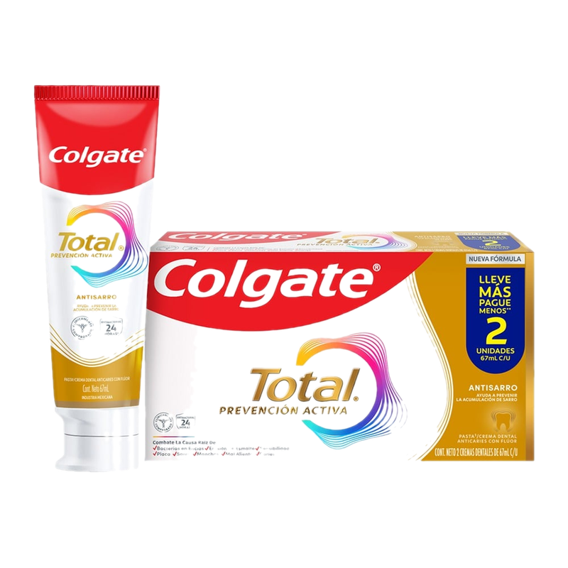 Crema Dental Colgate Total Antisarro 2 Unidades 67 Ml