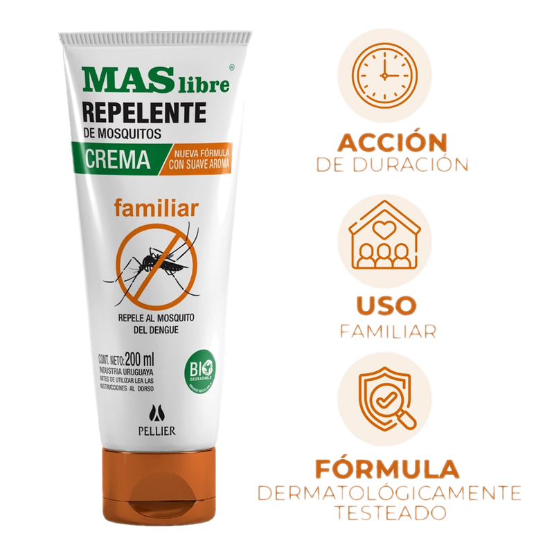 Repelente En Crema Más Libre 200 Ml