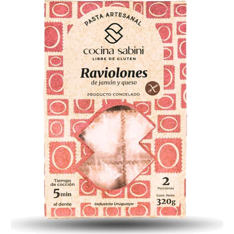 Raviolones De Jamón Y Queso Sabini Sin Gluten 320 G