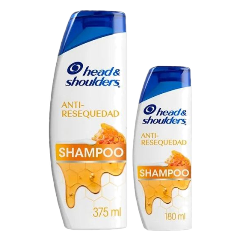 Pack Shampoo Head & Shoulders Antiresequedad Miel 375 Ml + Shampoo 180 Ml