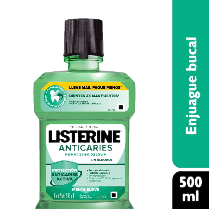 Enjuague Bucal Listerine Zero Anticaries 500 Ml
