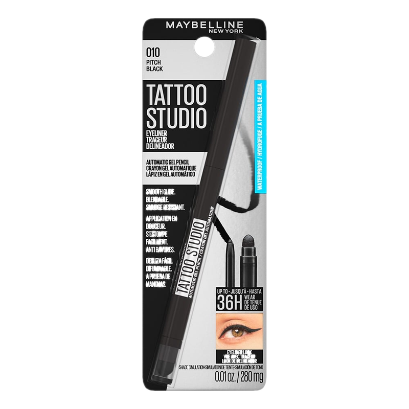 Delineador De Ojos Maybelline Tattoo Studio N°010 Pitch Black