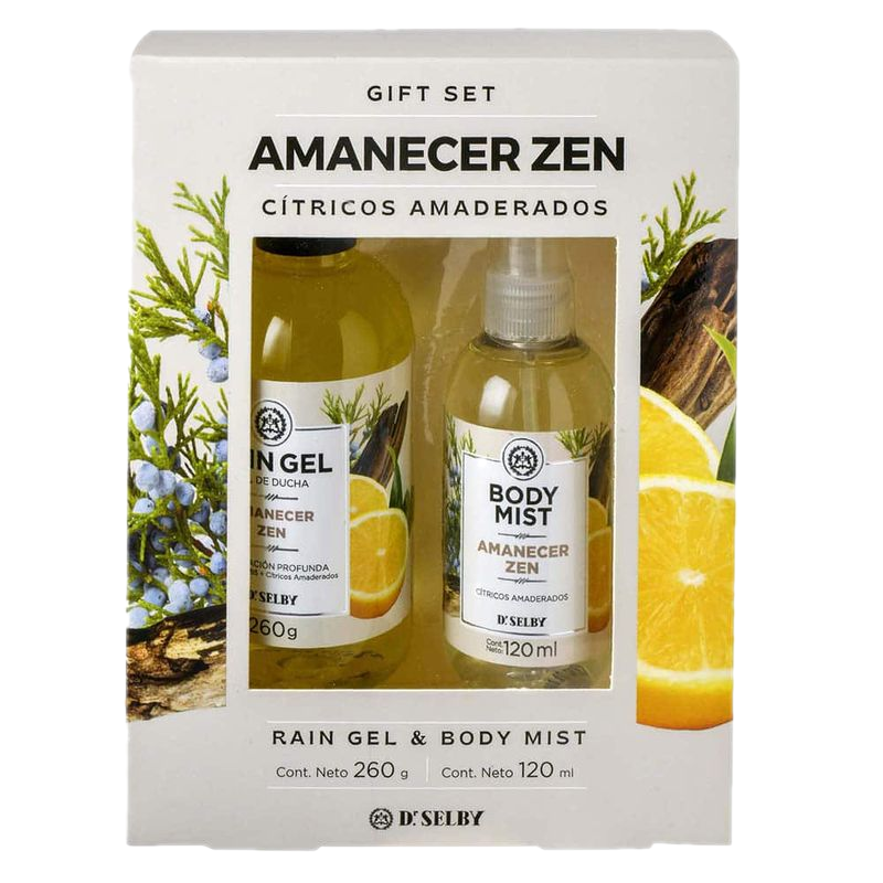 Estuche Gel De Ducha Rain Gel Amanecer Zen + Body