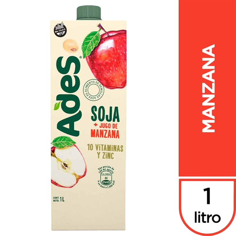Jugo Ades Multi10 Manzana 1 L