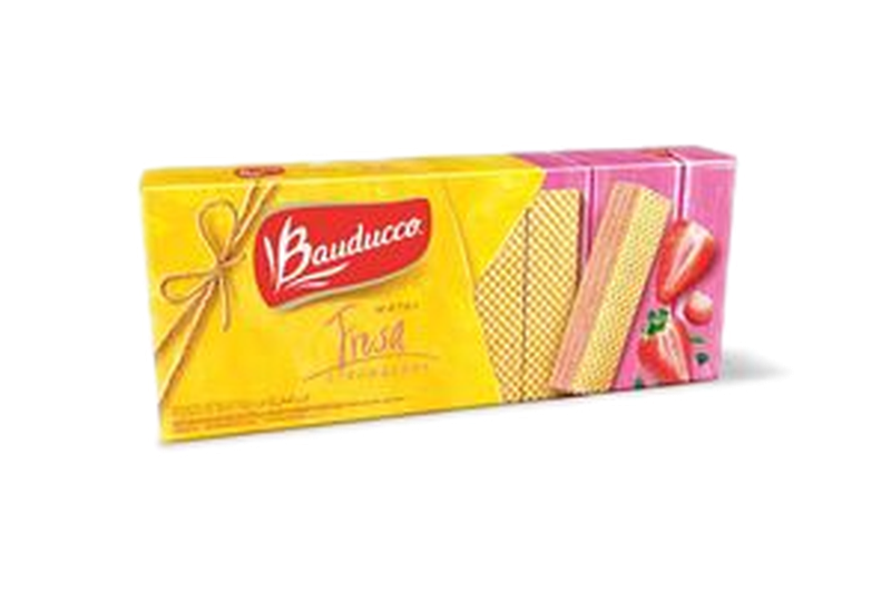 Galletas Wafer Rellenas De Fresa Bauducco 140 G
