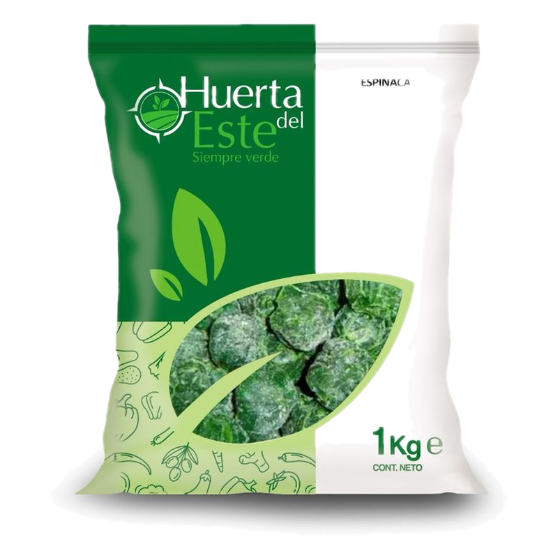 Espinaca En Hojas Congelada Huerta Del Este 1 Kg