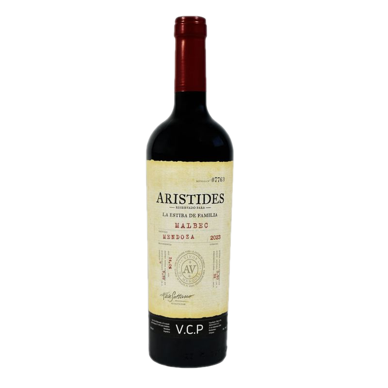 Vino Tinto Malbec Aristides Estiba De Familia Malbec 750 Ml