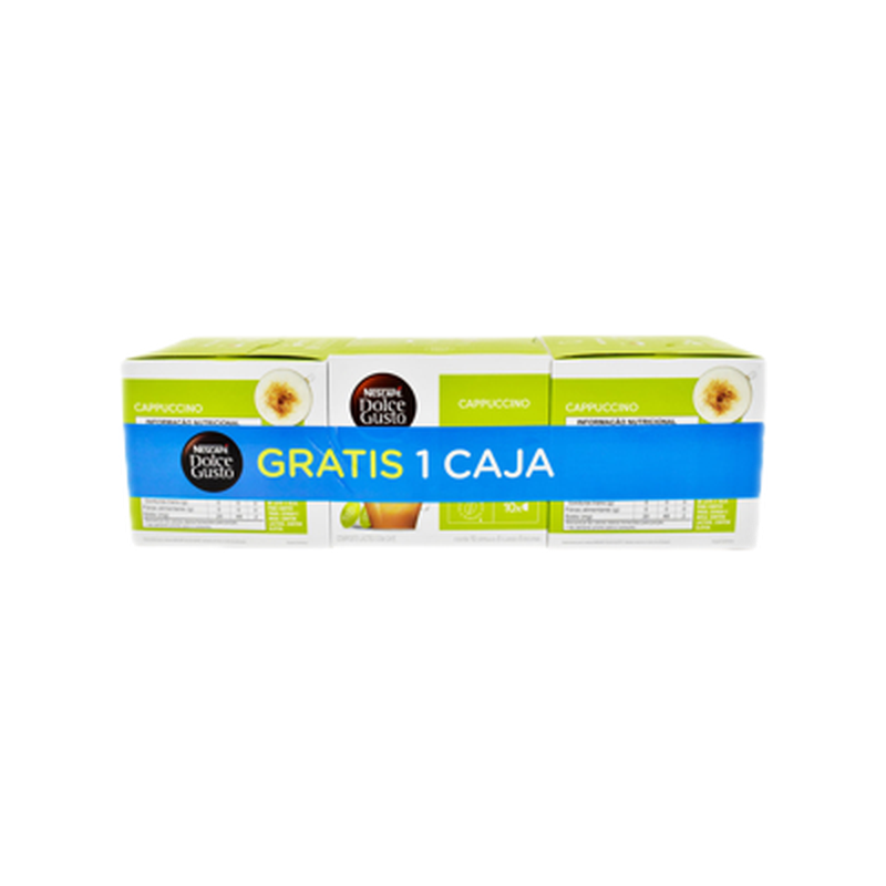 Pack 3 X 2 Cápsulas Cappuccino Dolce Gusto 10 Unidades