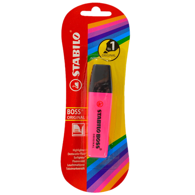 Resaltador Stabilo Boss Rosado X 1 Unidad