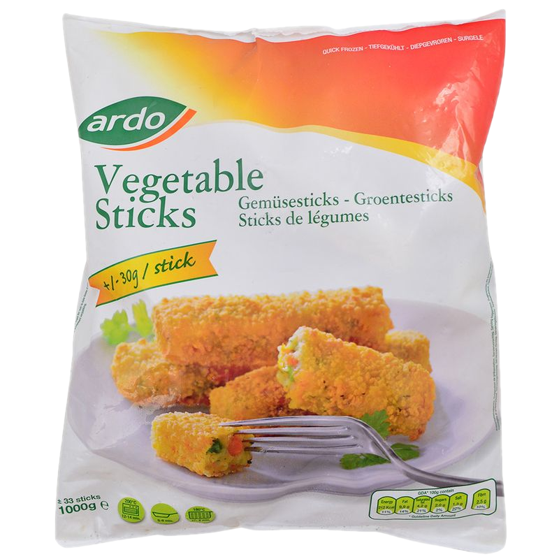 Stick De Vegetales Ardo 1 Kg