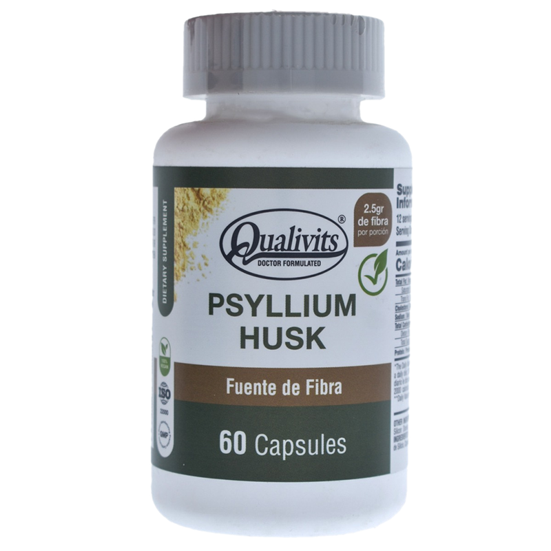 Suplemento Qualivits Psyllium Husk 60 Cápsulas