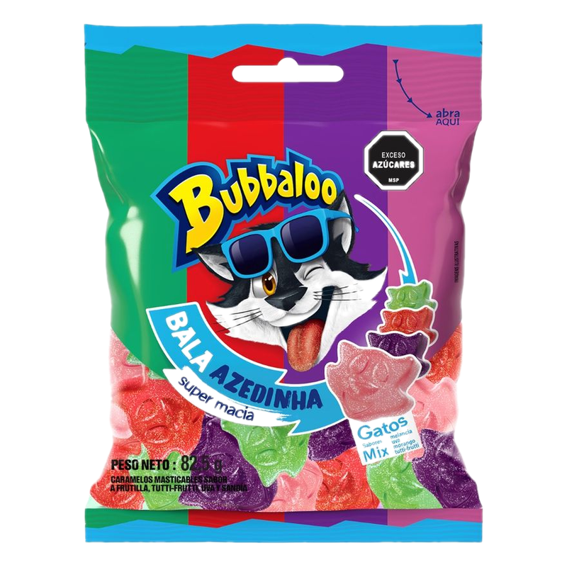 Gomitas Bubbaloo Mix Cítrico Ácido 82,5 G
