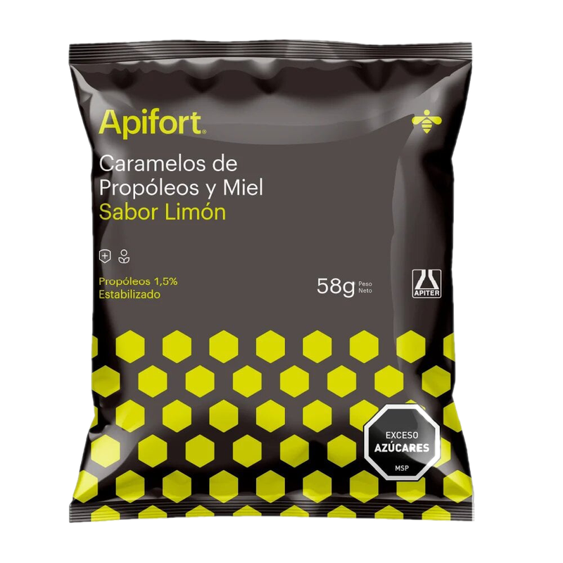 Caramelos De Propóleo Apifort Miel Y Limón 8 Unidades