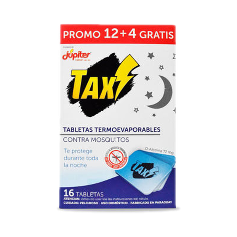 Tabletas Tax Contra Mosquito Jupiter 16 Unidades