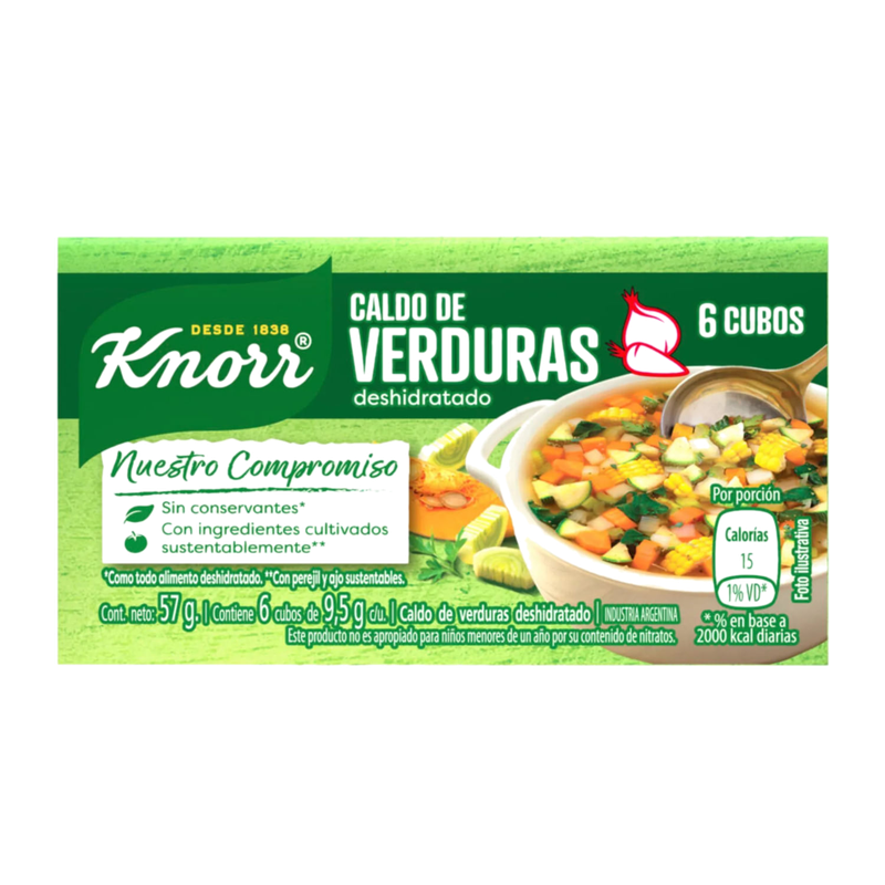 Caldo Knorr Verdura 6 Cubos