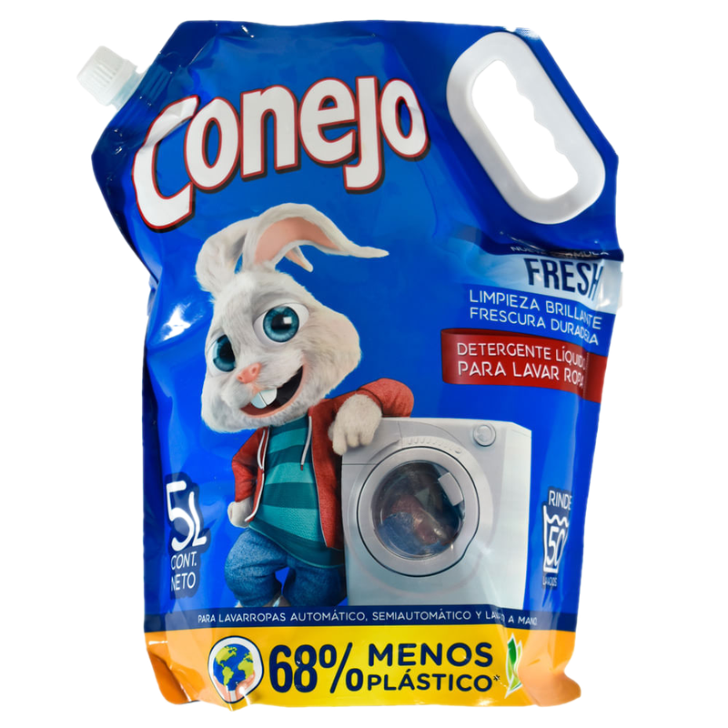 Detergente Líquido Para Ropa Conejo Fresh 5 L