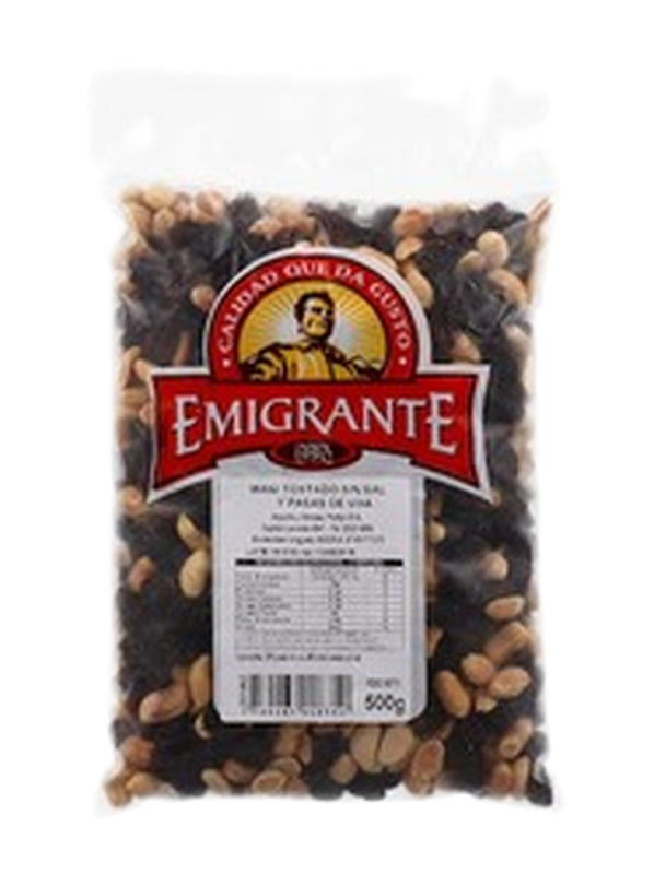 Mani Emigrante Pasa S/sal Tostado 500 G