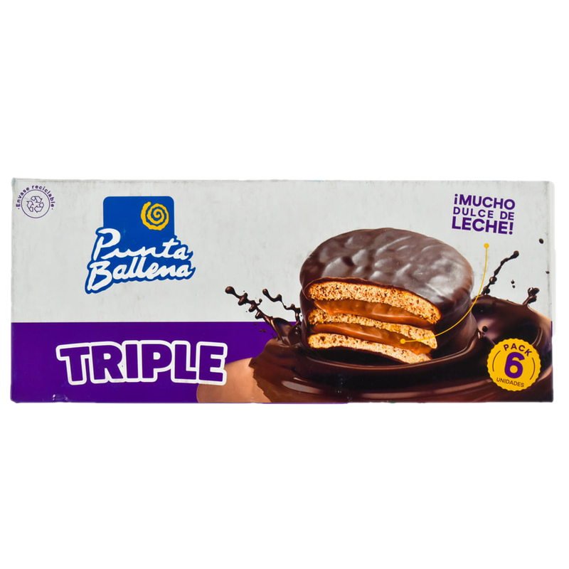 Pack 6 Unidades Alfajor Triple Punta Ballena