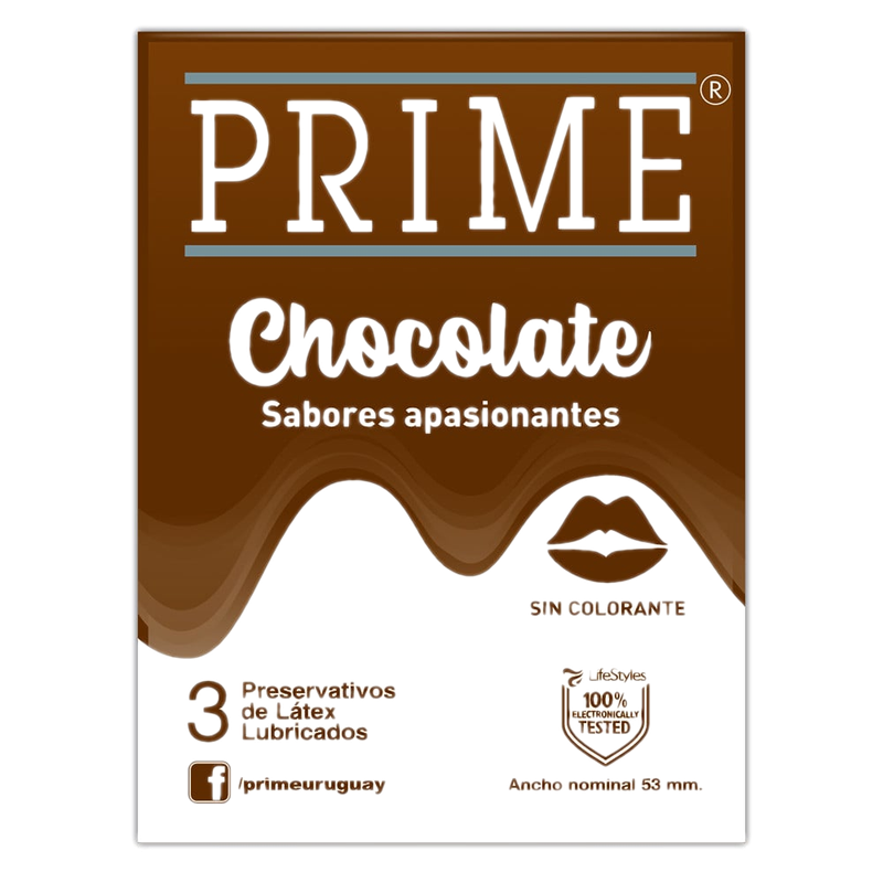 Preservativo Prime Chocolate 3 Unidades
