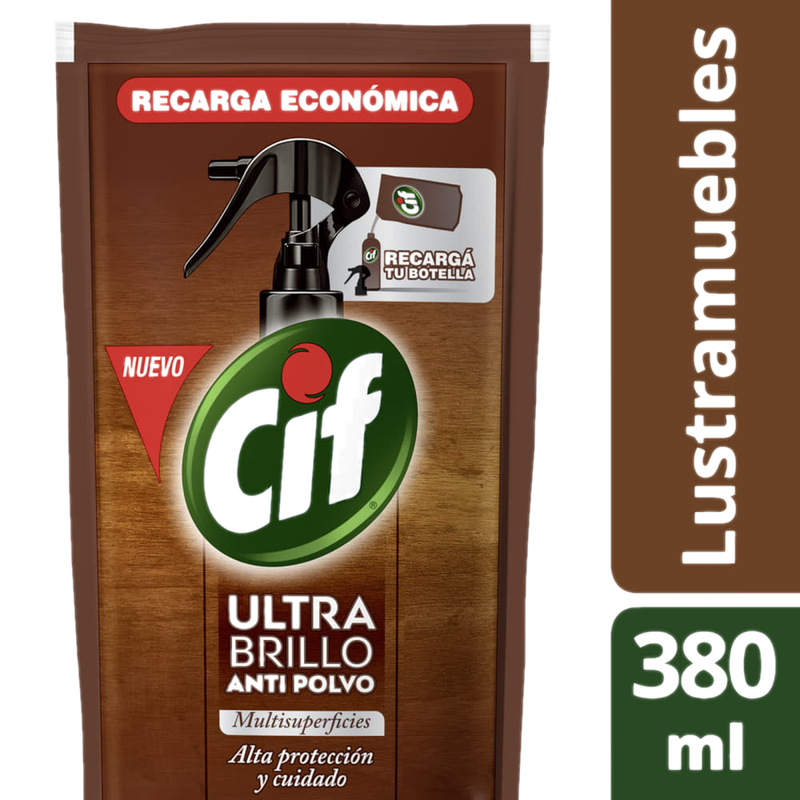 Lustramuebles Anti-polvo Cif Repuesto 380 Ml