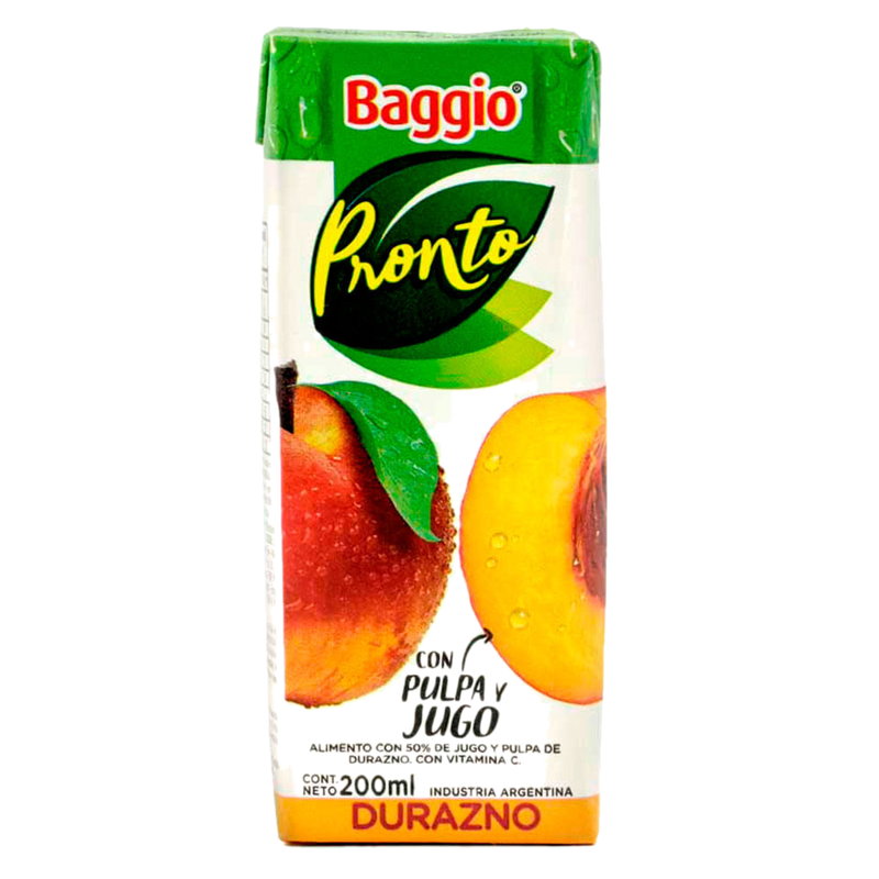 Jugo Durazno Pronto Bag Tetra 200 Ml