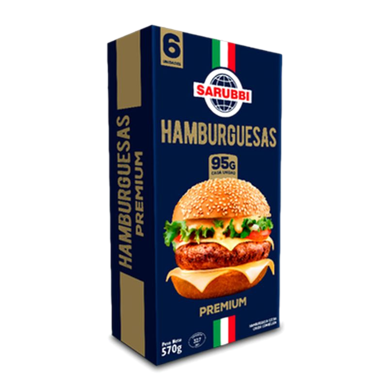 Hamburguesas Sarubbi 6 Unidades 570 G