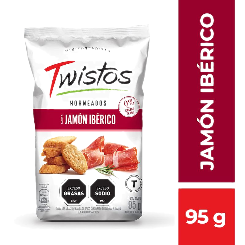 Mini Tostaditas Twistos Jamón 95 G
