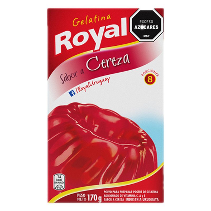 Gelatina Cereza Royal 8 Porciones 170 G