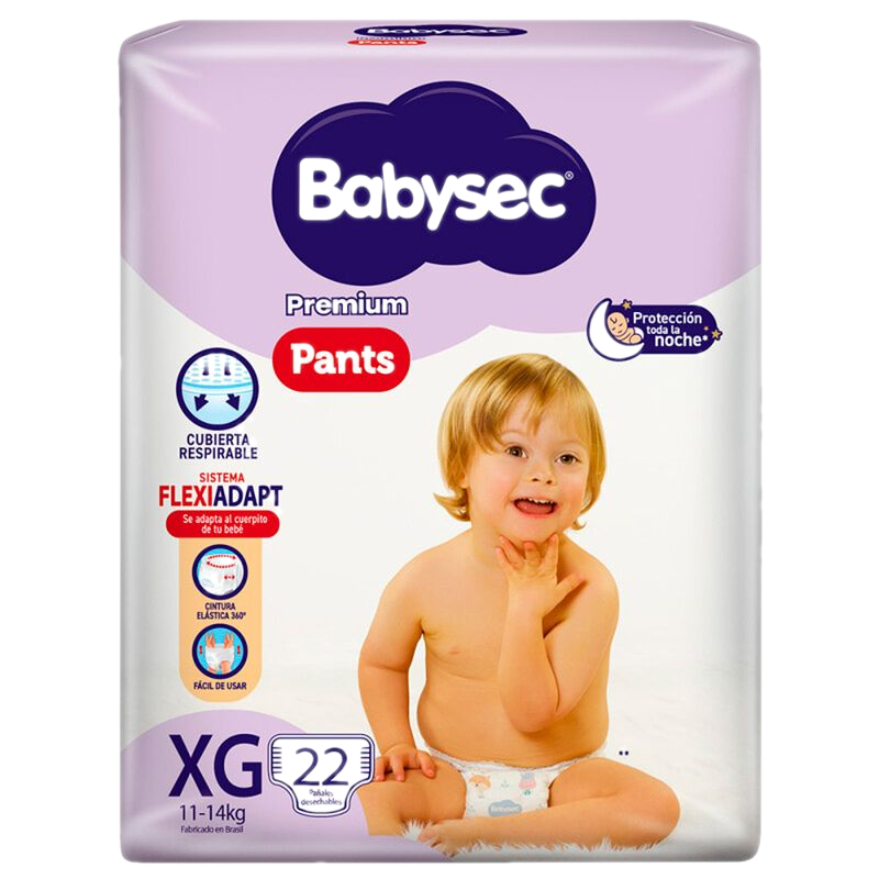 Pañal Babysec Premium Talle Xg 22 Unidades