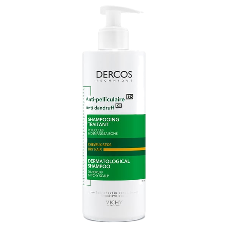 Shampoo Vichy Dercos Anticaspa Cabello Seco 390 Ml