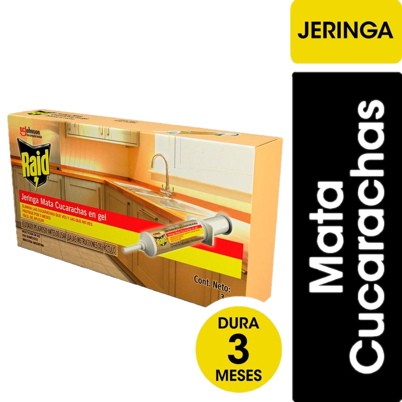 Insecticida Raid Mata Cucarachas Jeringa 3 G