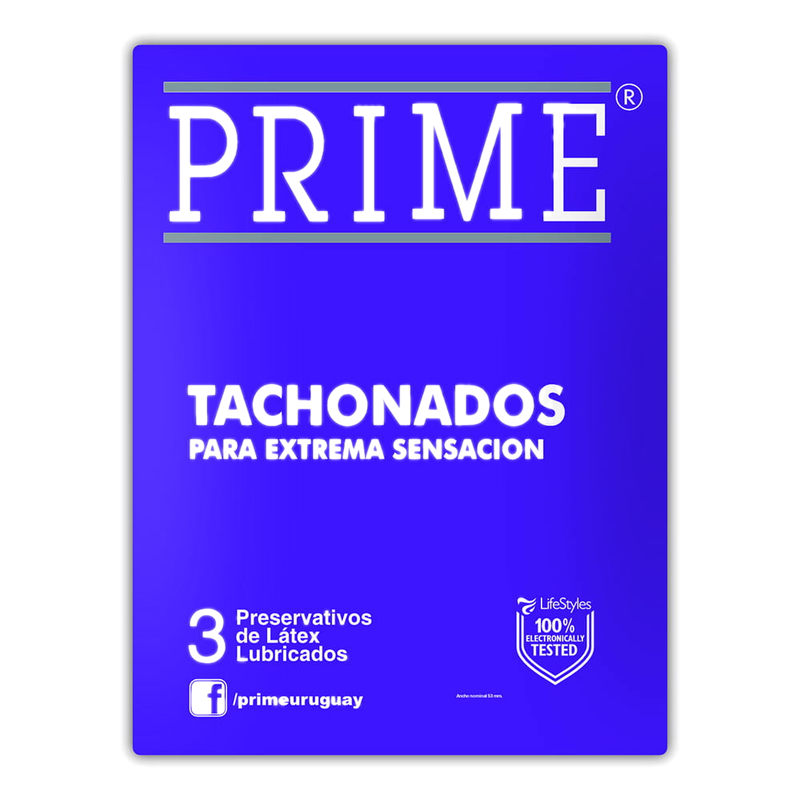 Preservativos Prime Tachonados 3 Unidades