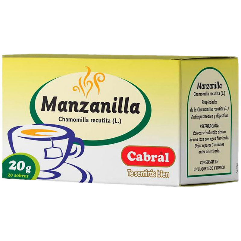 Té Cabral Manzanilla 20 Unidades