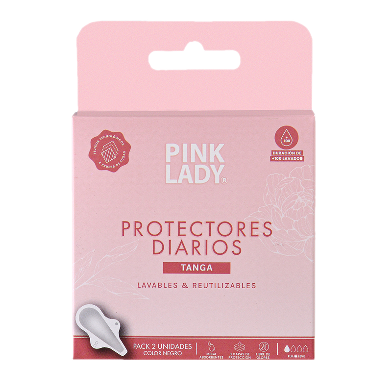 Protectores Diarios Pink Lady Tanga Reutilizables (100 Lavados) 2 Unidades