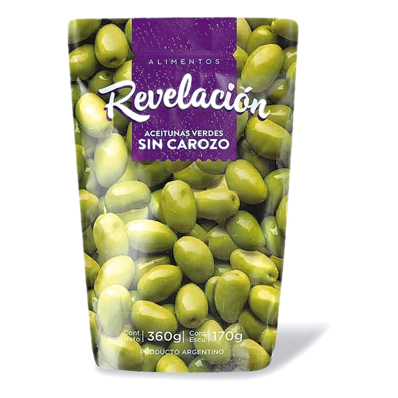 Aceitunas Verdes Revelación Sin Carozo 360 G
