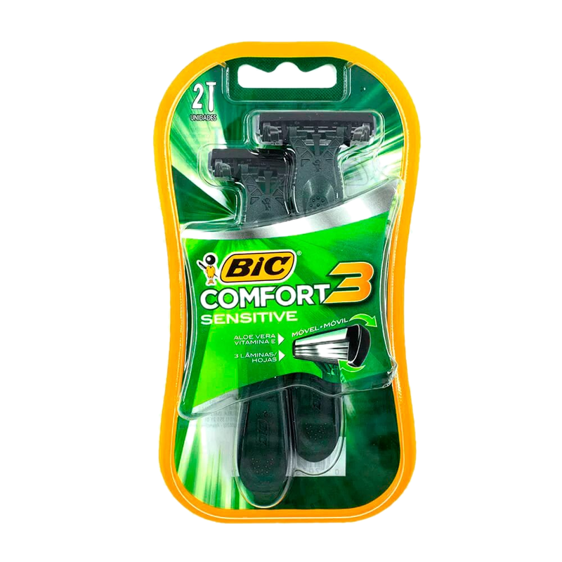 Afeitadora Bic Confort 3 Sensible 2 Unidades