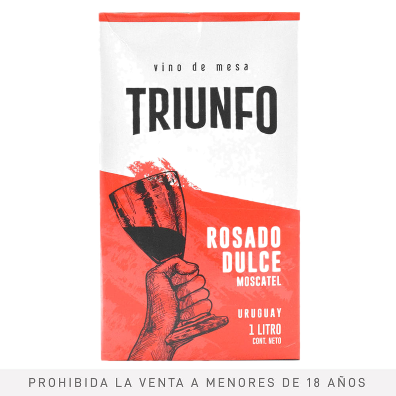 Vino Tetra Triunfo Rosado 1 L