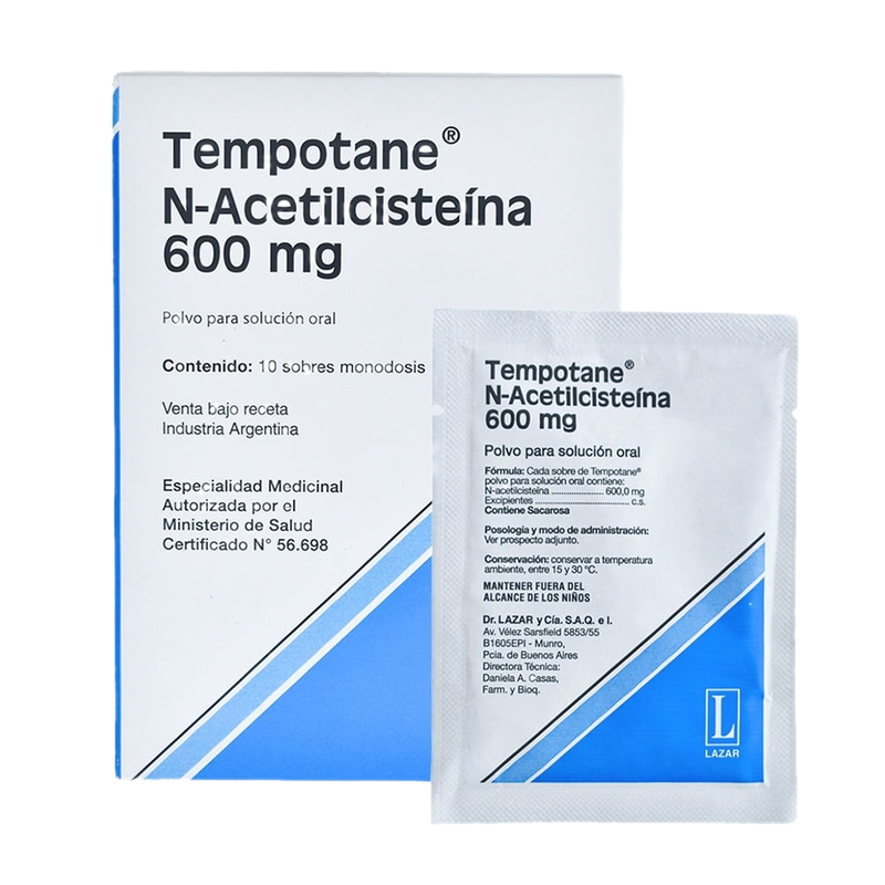 Tempotane 600 Mg Polvo 10 Sobres